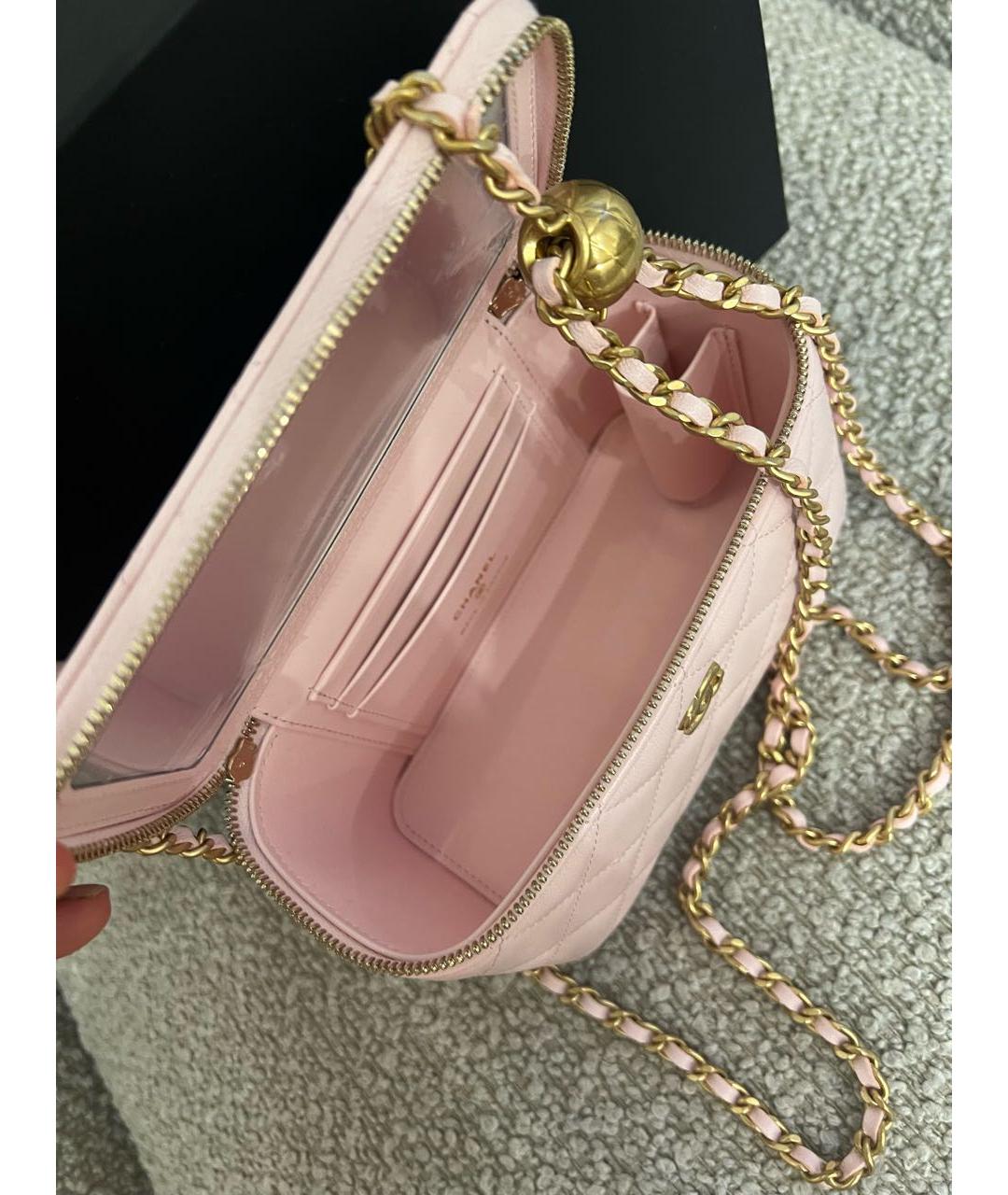 CHANEL Розовая кожаная сумка через плечо, фото 4