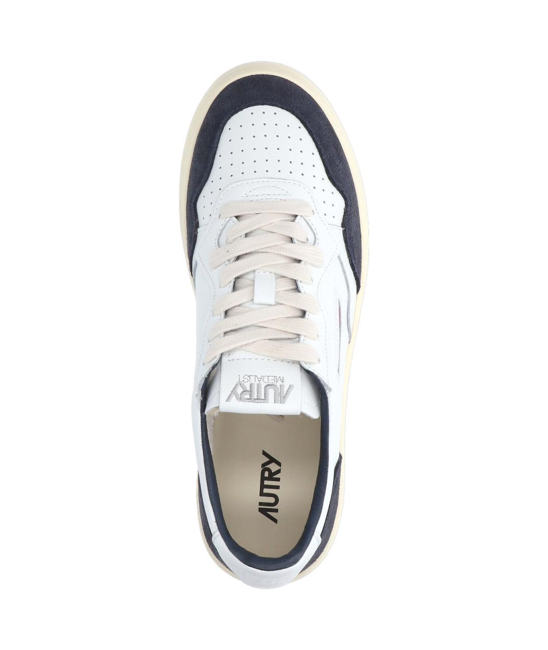 AUTRY Белые кожаные низкие кроссовки / кеды, фото 5