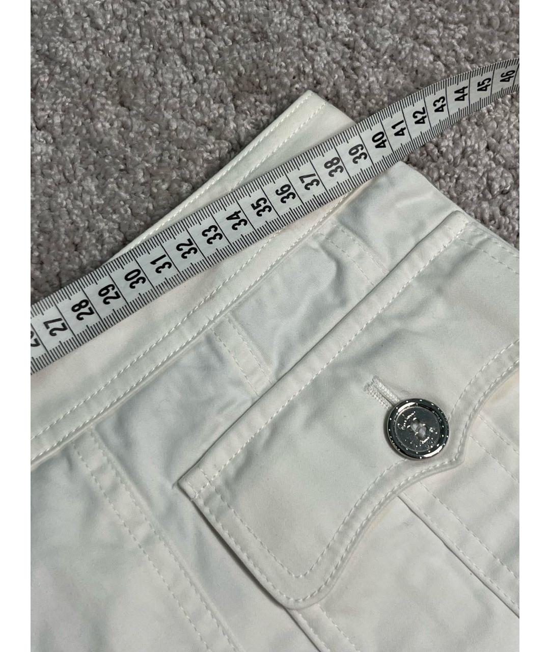 BURBERRY Белая хлопковая юбка миди, фото 6