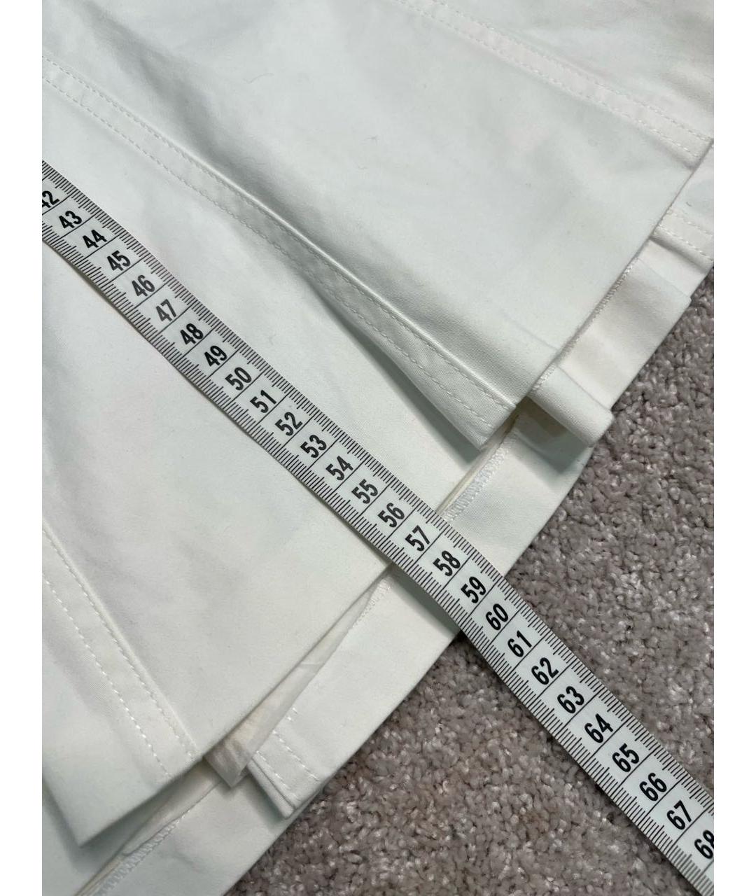 BURBERRY Белая хлопковая юбка миди, фото 5