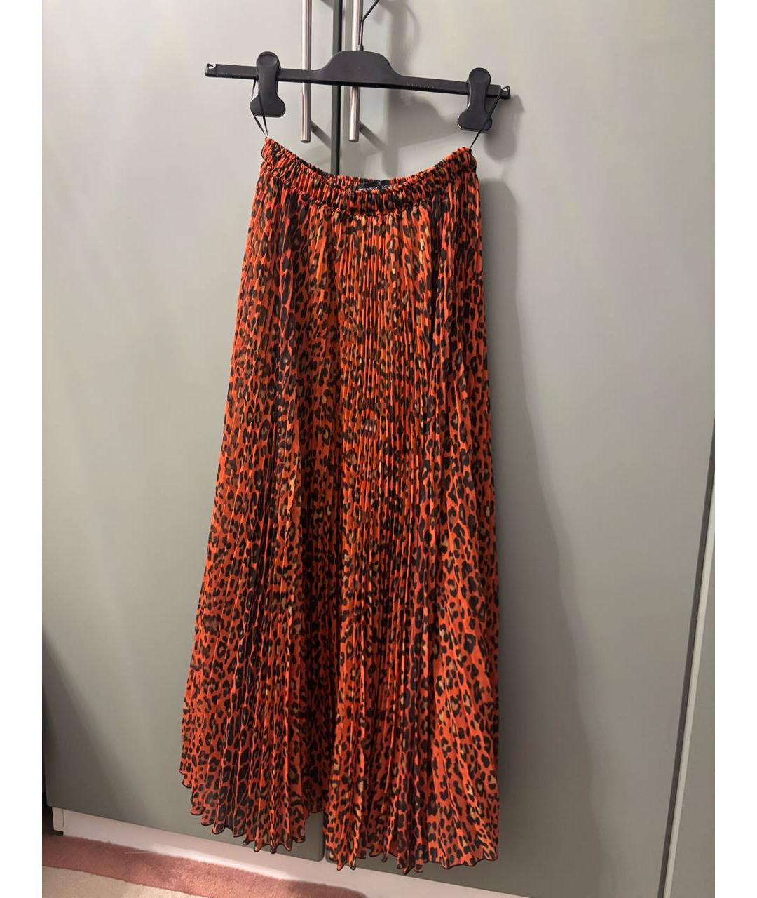 ERMANNO SCERVINO Оранжевая вискозная юбка макси, фото 4