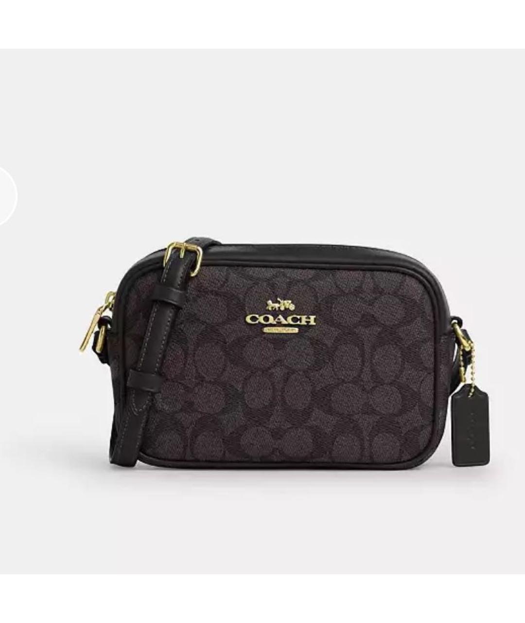 COACH Коричневая кожаная сумка через плечо, фото 6