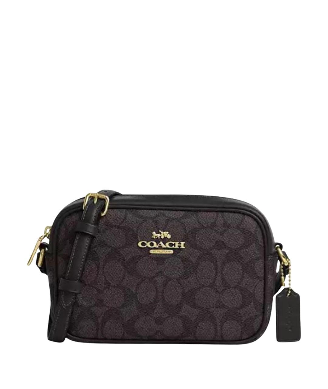 COACH Коричневая кожаная сумка через плечо, фото 1