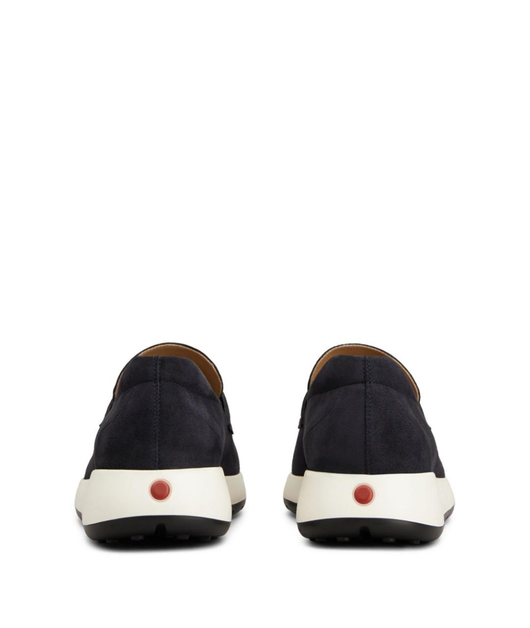 TOD'S Синие кожаные лоферы, фото 2