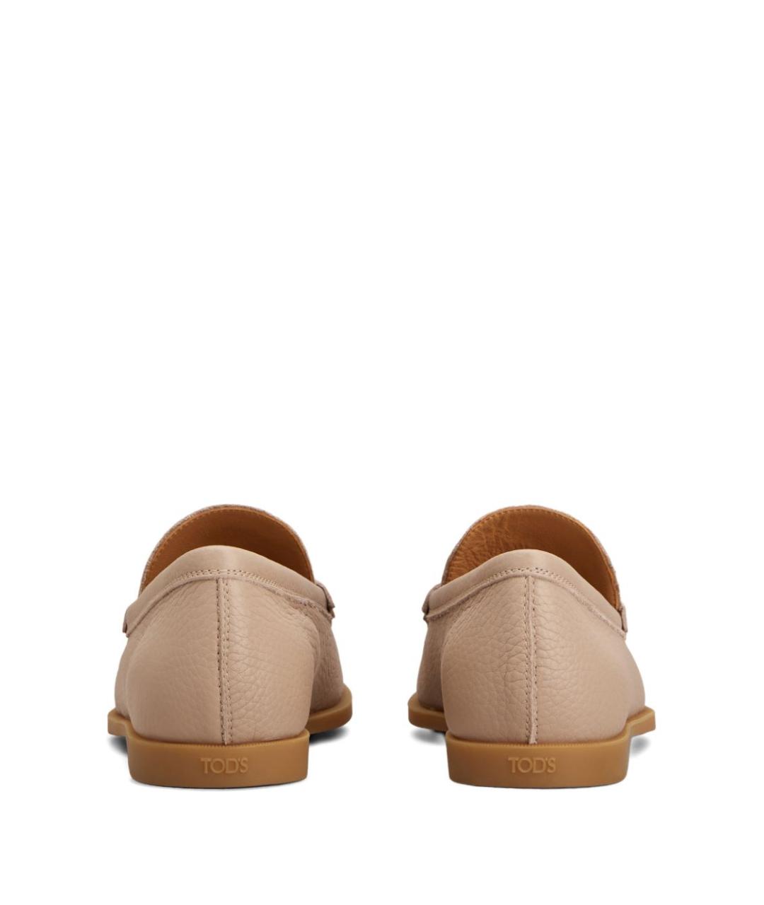 TOD'S Бежевые кожаные лоферы, фото 2