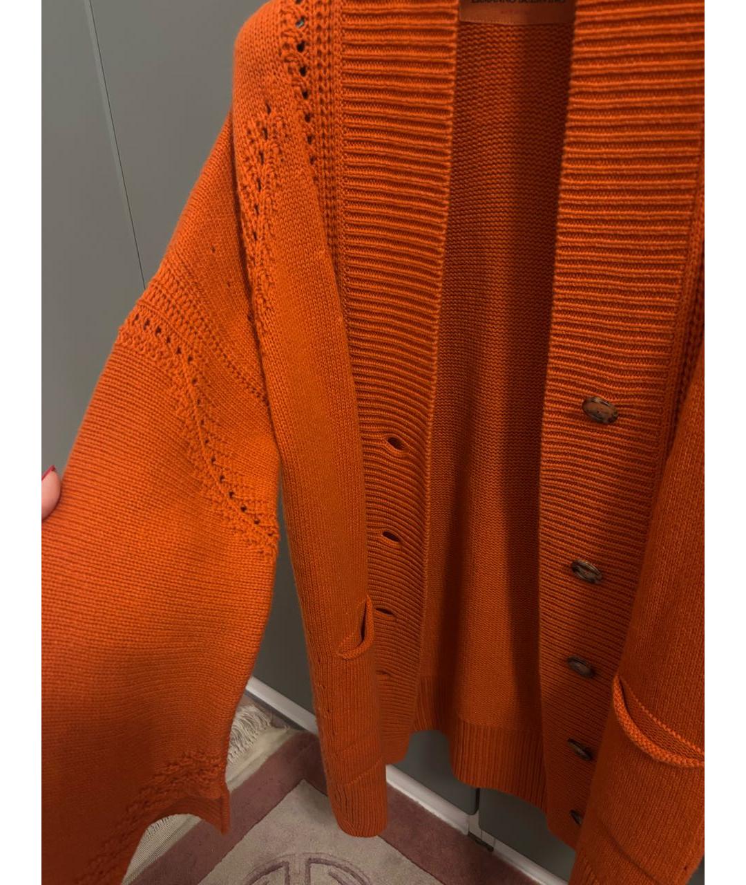 ERMANNO SCERVINO Оранжевый кашемировый кардиган, фото 7