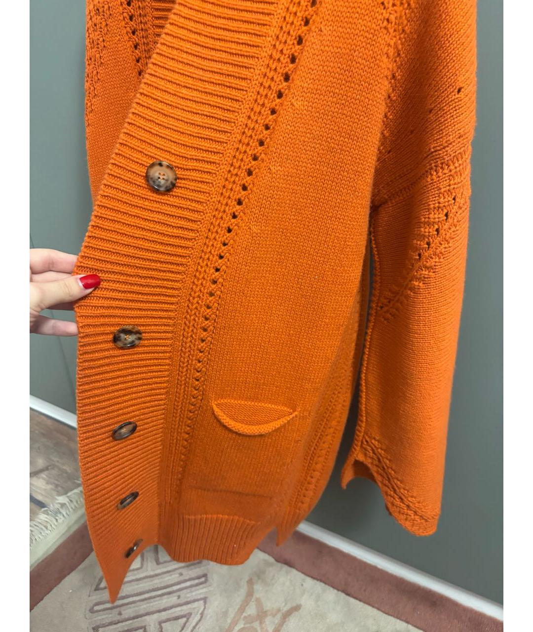ERMANNO SCERVINO Оранжевый кашемировый кардиган, фото 5