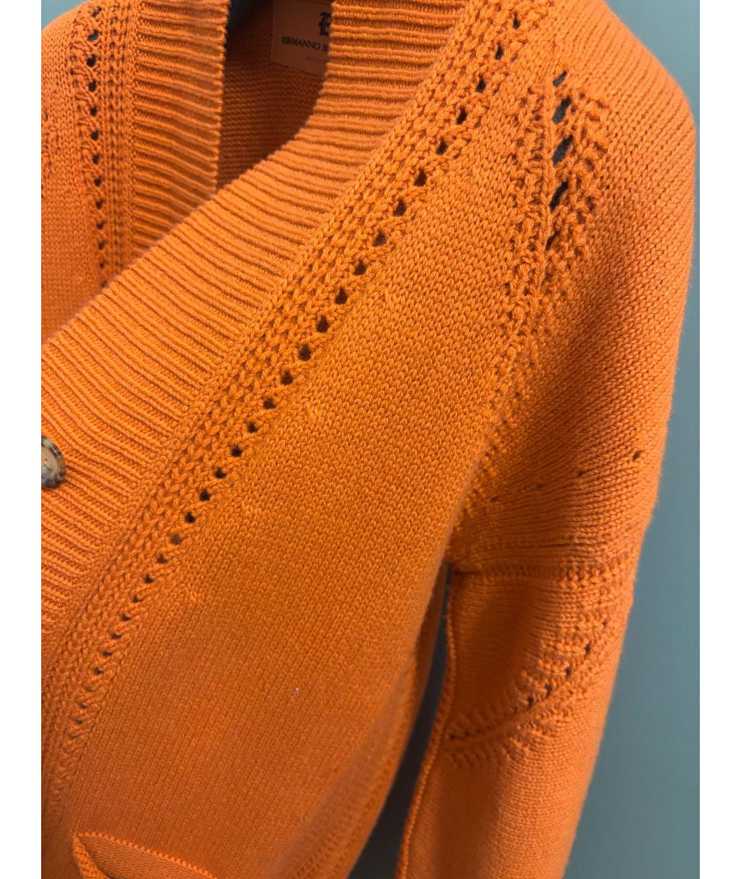 ERMANNO SCERVINO Оранжевый кашемировый кардиган, фото 6