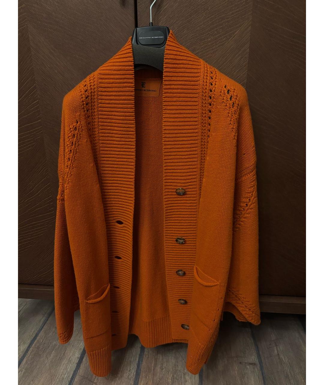 ERMANNO SCERVINO Оранжевый кашемировый кардиган, фото 9
