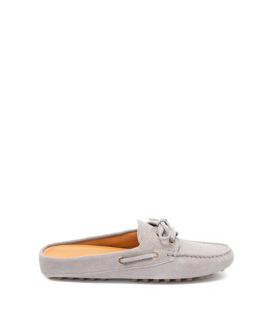 TOD'S Серые замшевые мюли, фото 1