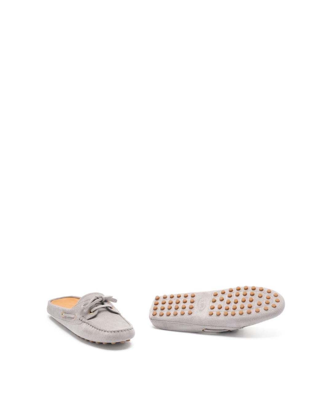 TOD'S Серые замшевые мюли, фото 4