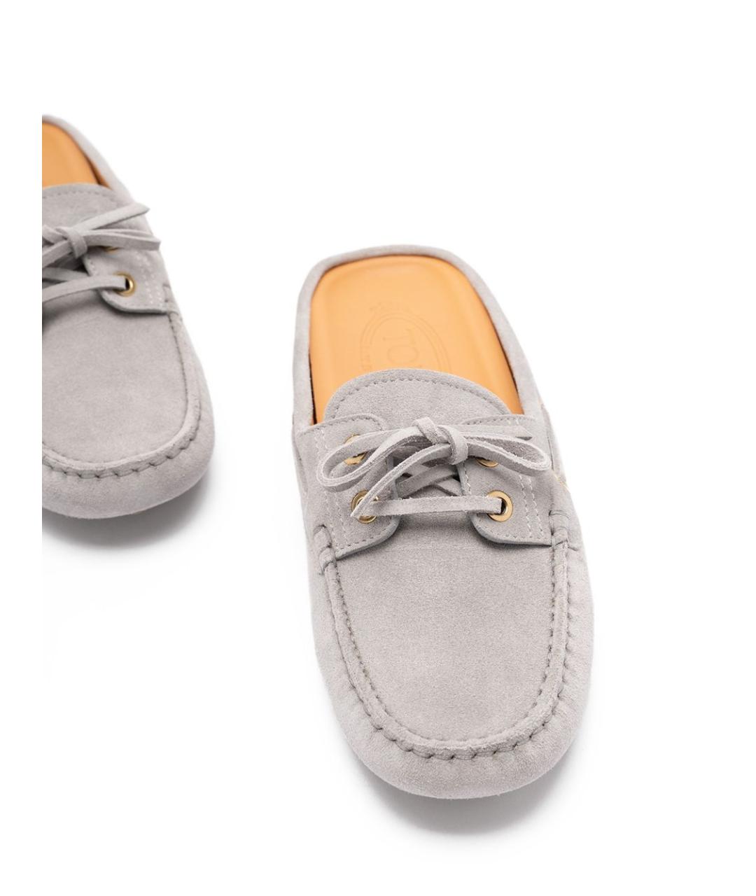 TOD'S Серые замшевые мюли, фото 5