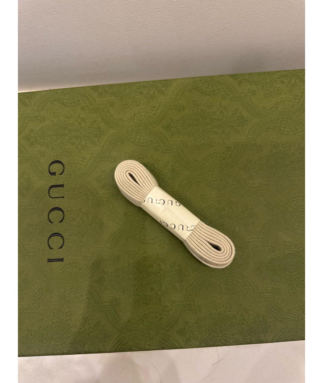 GUCCI Белые текстильные кеды, фото 6