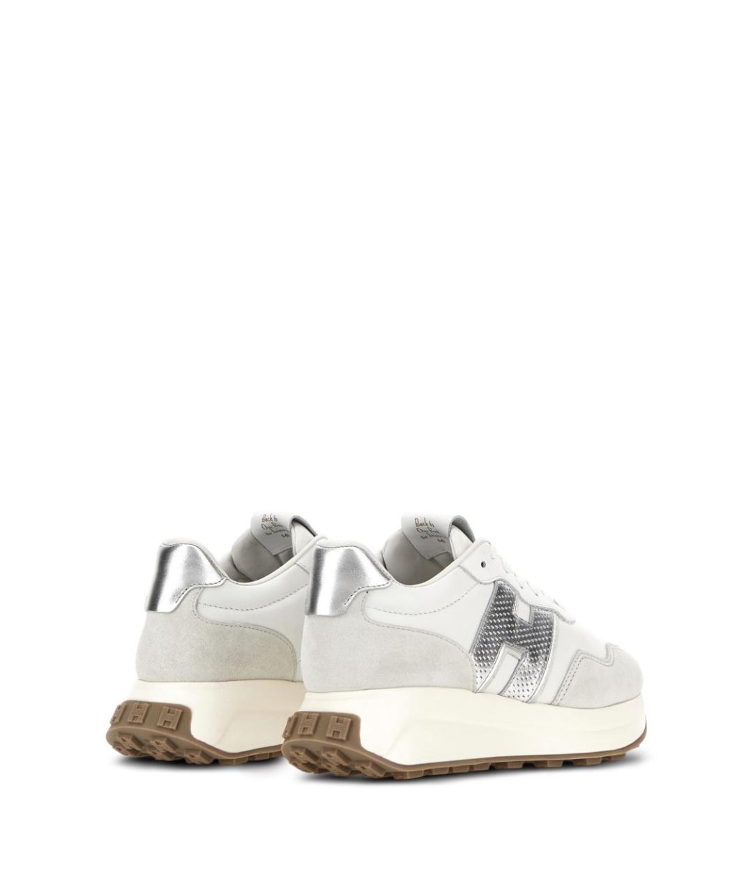 HOGAN Серые кожаные кроссовки, фото 2