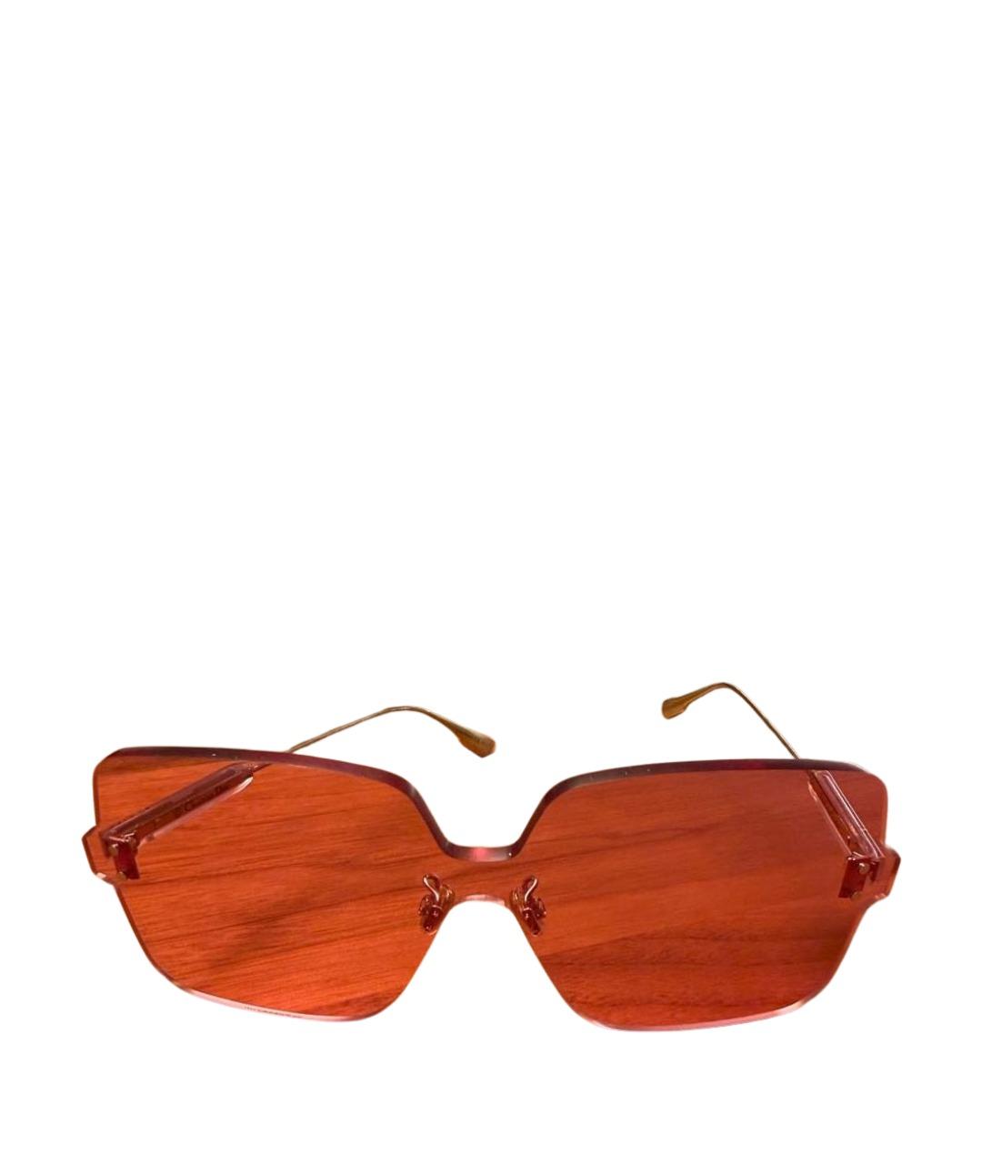 CHRISTIAN DIOR Коралловые металлические солнцезащитные очки, фото 1