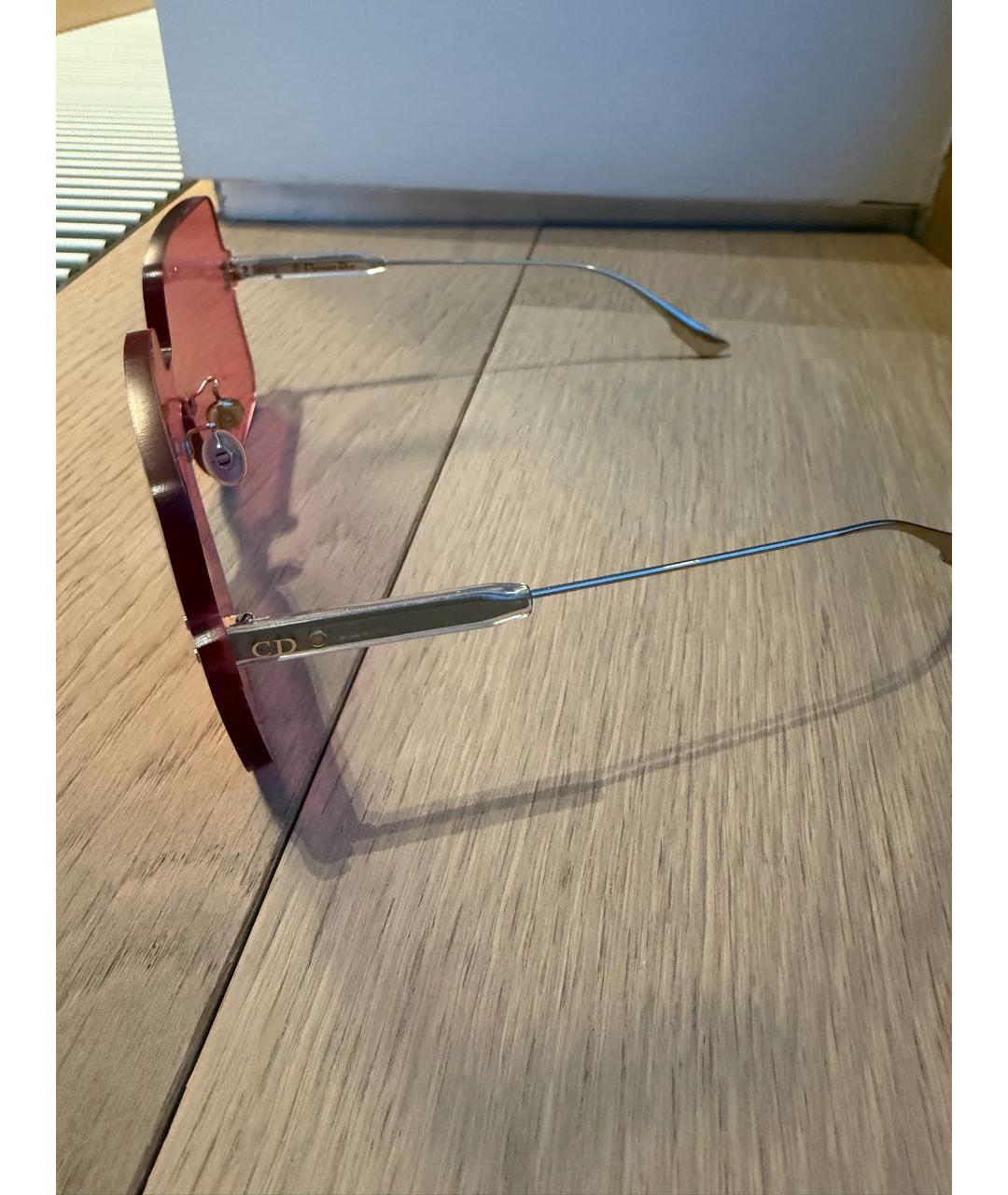 CHRISTIAN DIOR Коралловые металлические солнцезащитные очки, фото 6