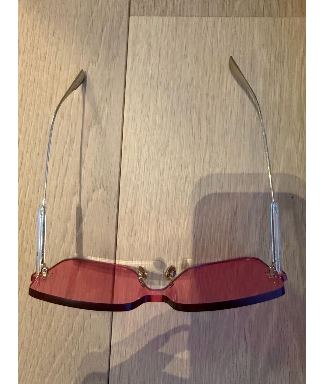 CHRISTIAN DIOR Коралловые металлические солнцезащитные очки, фото 5