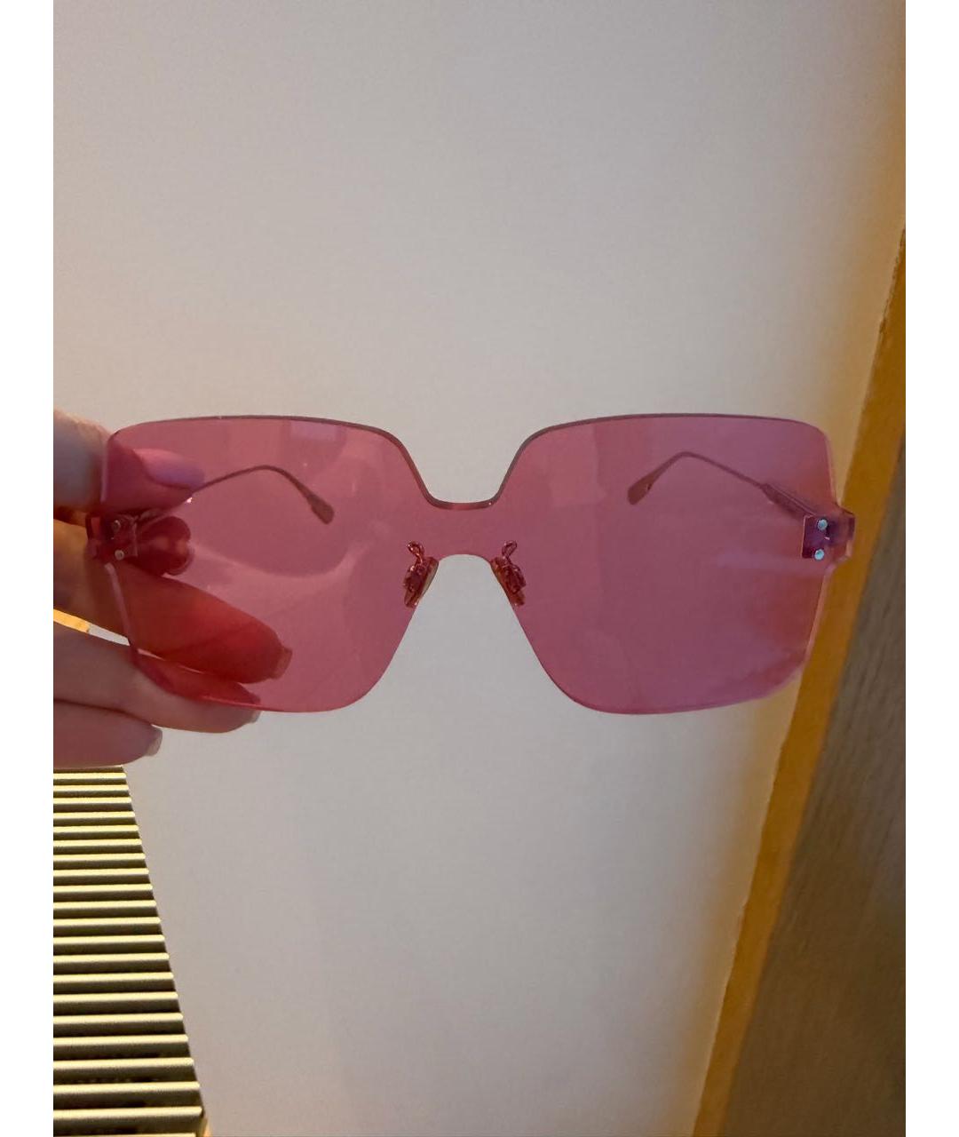 CHRISTIAN DIOR Коралловые металлические солнцезащитные очки, фото 7