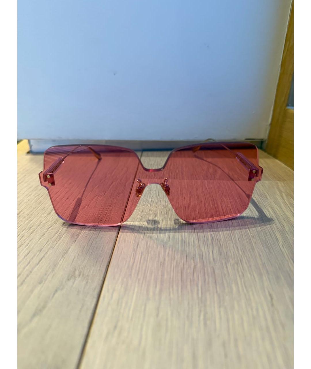 CHRISTIAN DIOR Коралловые металлические солнцезащитные очки, фото 4