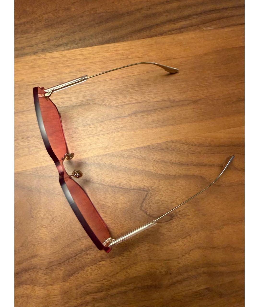 CHRISTIAN DIOR Коралловые металлические солнцезащитные очки, фото 3