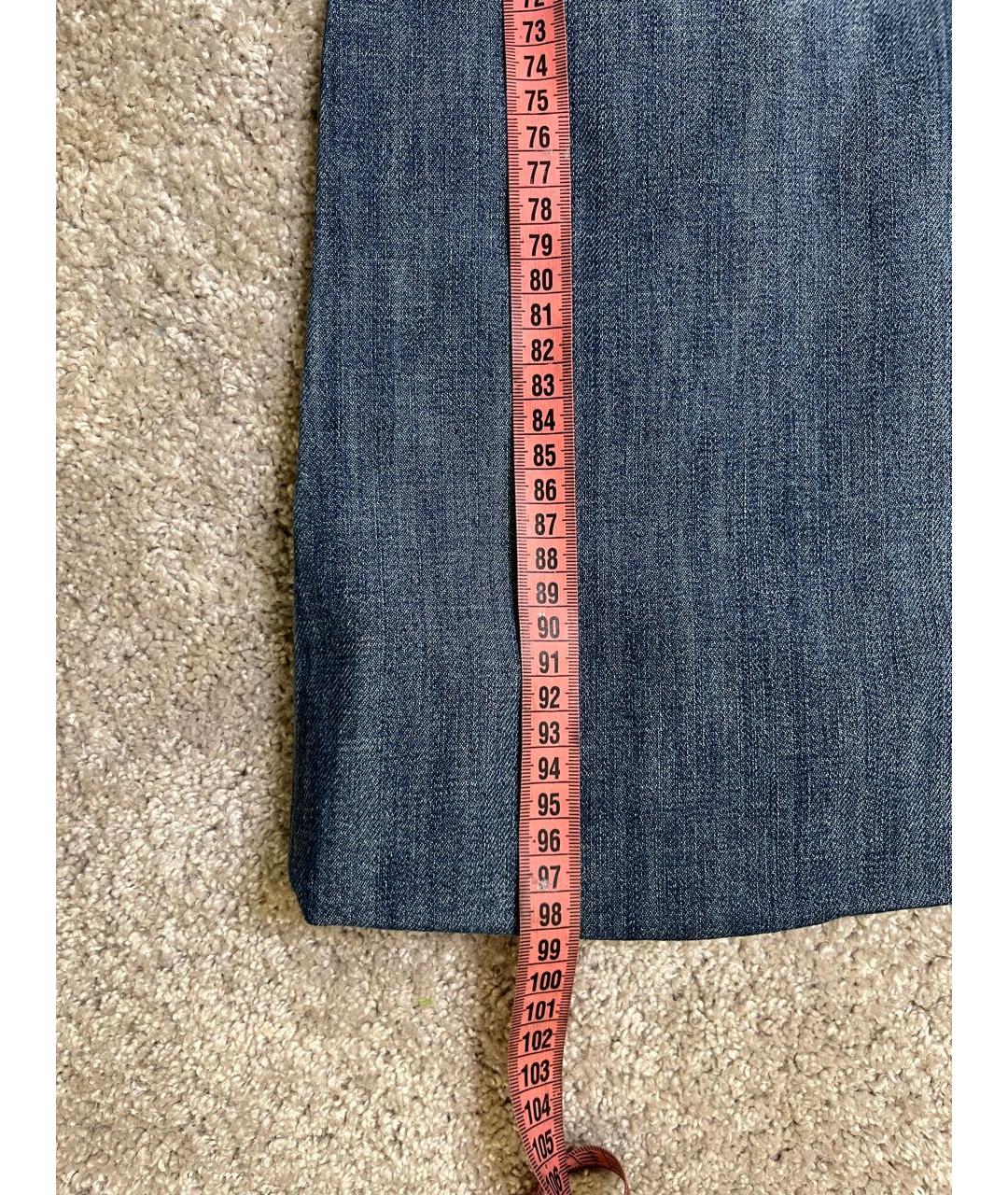 DOLCE&GABBANA Синие хлопковые джинсы клеш, фото 8