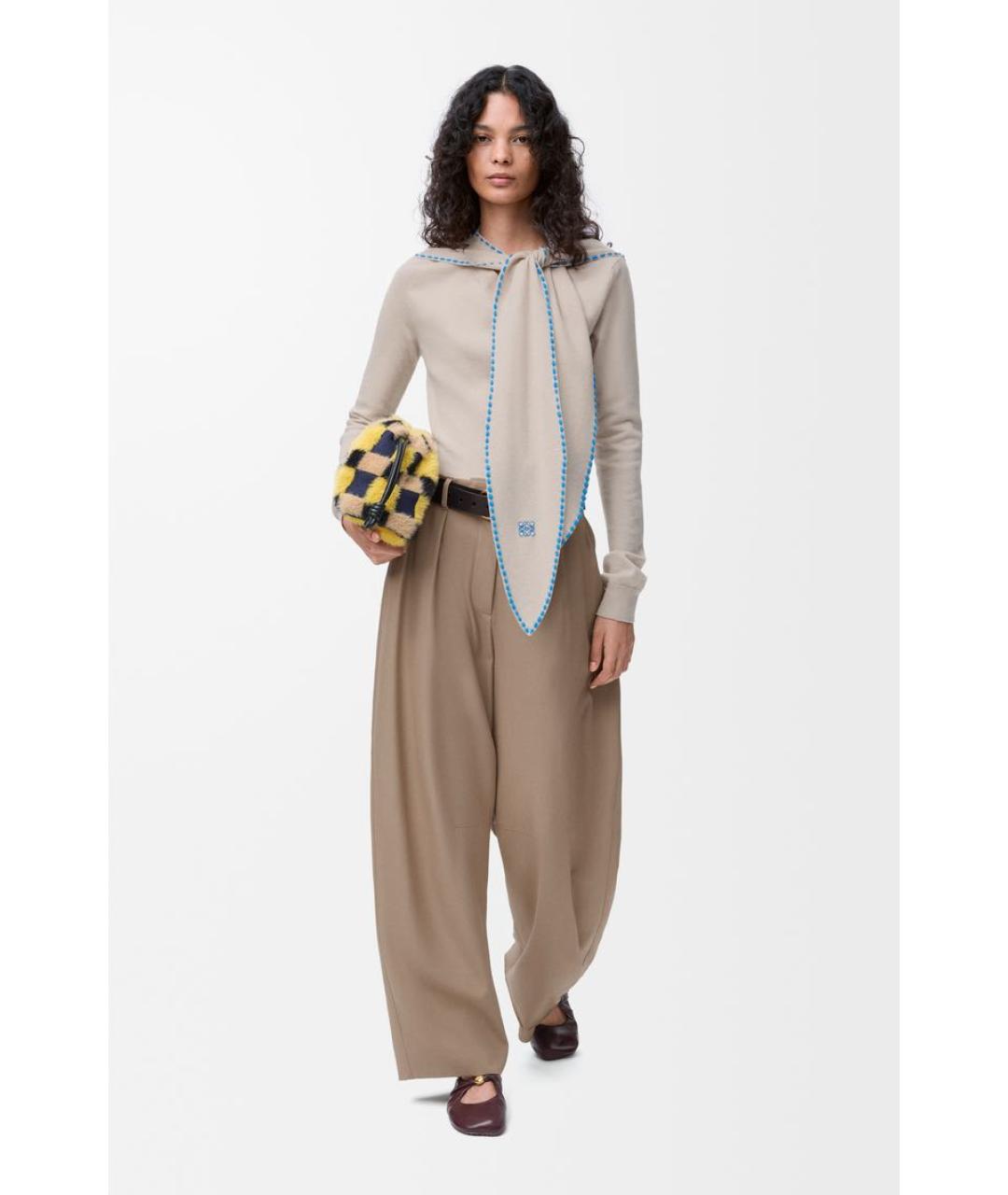 LOEWE Бежевая шерстяная куртка, фото 2