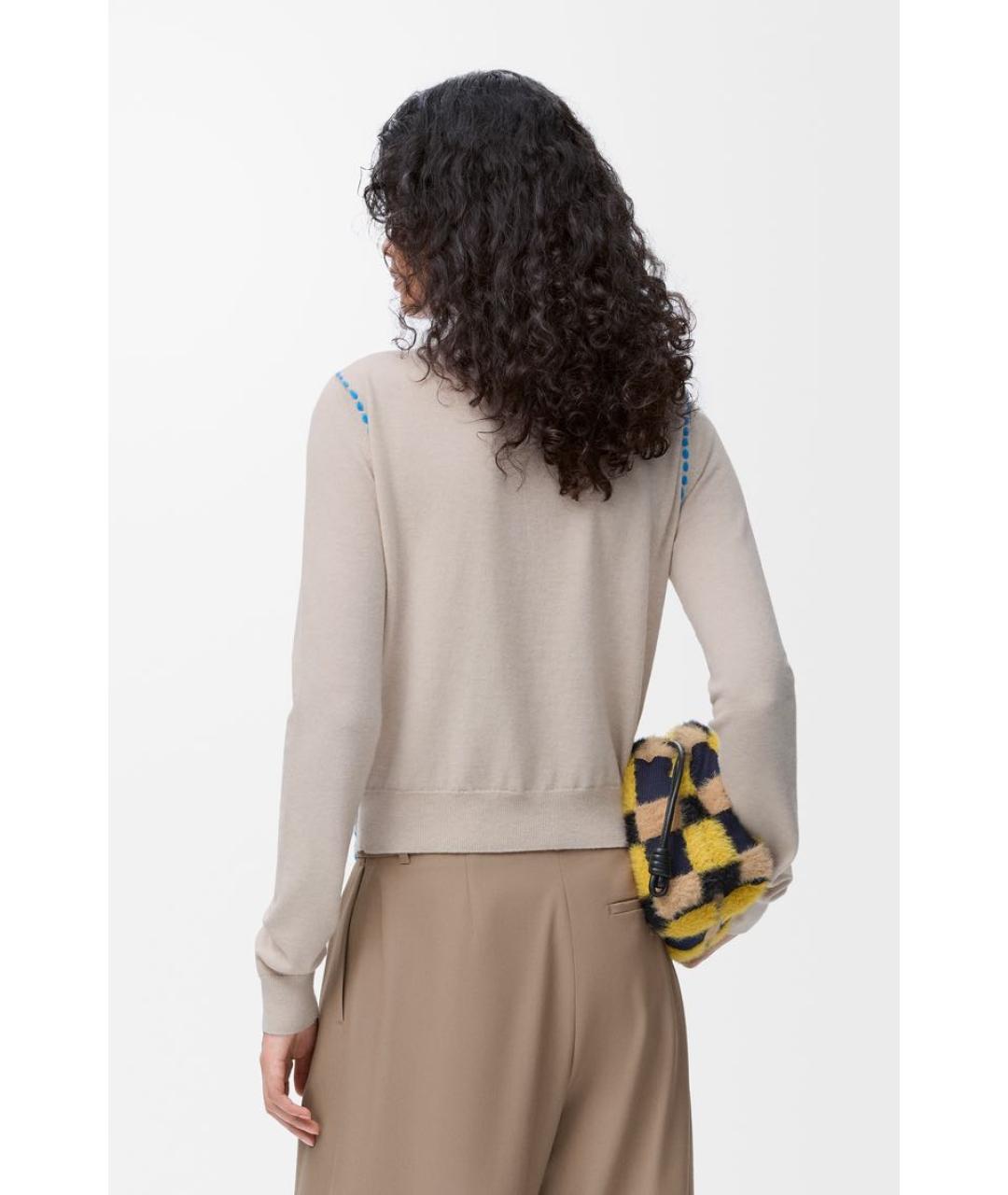 LOEWE Бежевая шерстяная куртка, фото 4