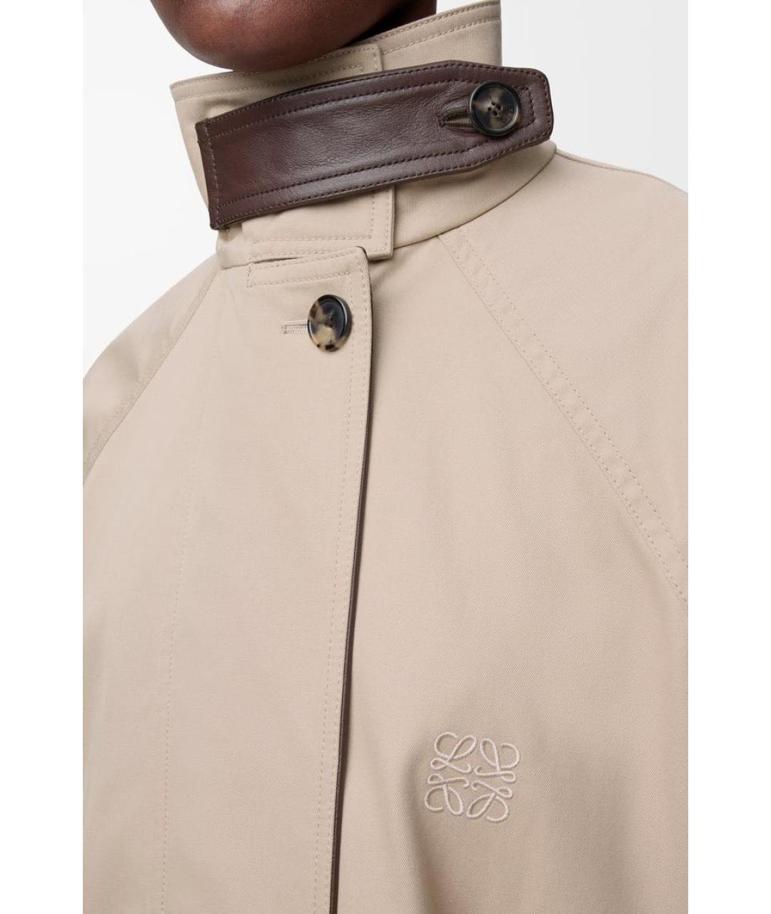 LOEWE Бежевая хлопковая куртка, фото 4