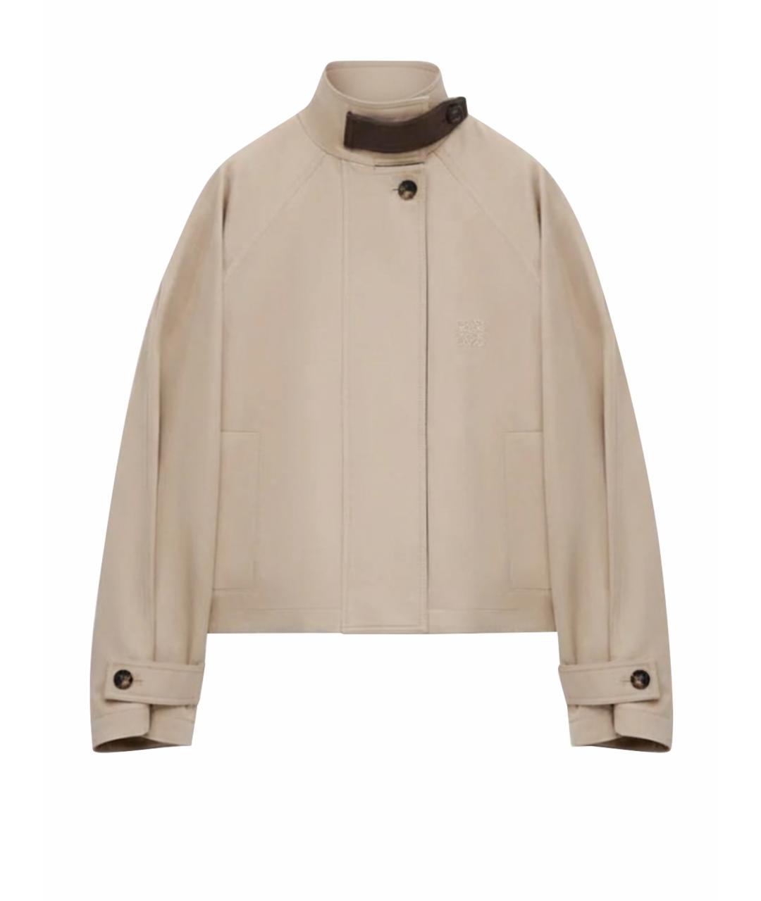 LOEWE Бежевая хлопковая куртка, фото 1