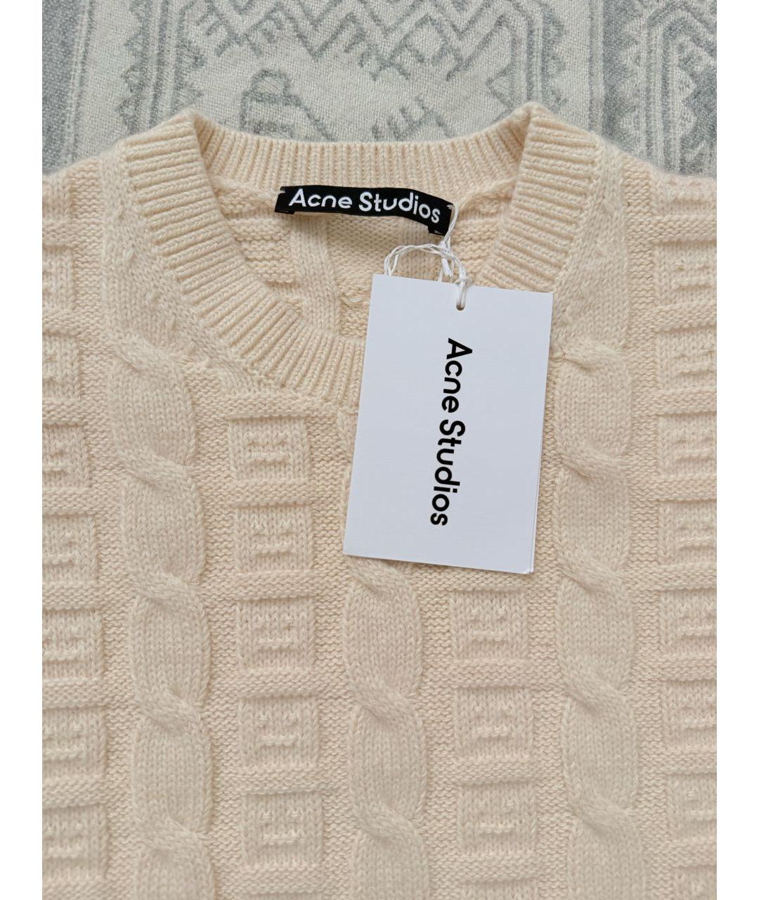 ACNE STUDIOS Белый шерстяной джемпер / свитер, фото 6