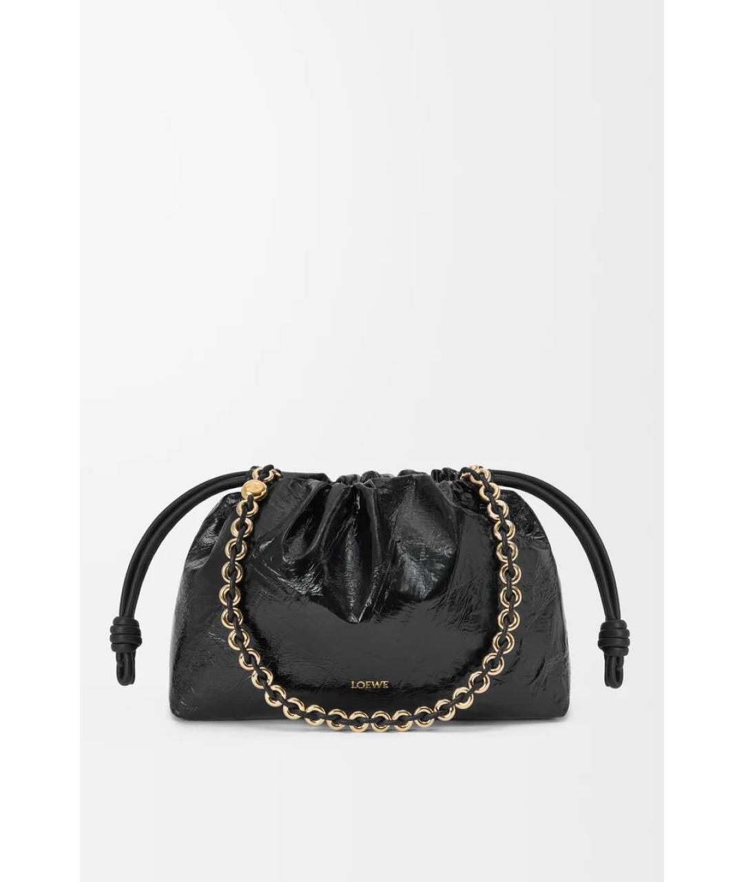 LOEWE Черная кожаная сумка с короткими ручками, фото 5