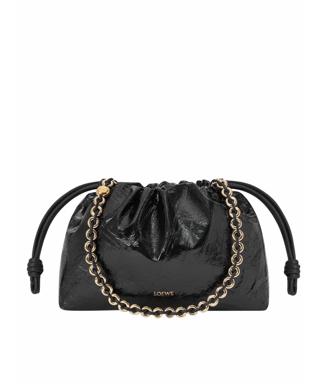 LOEWE Черная кожаная сумка с короткими ручками, фото 1