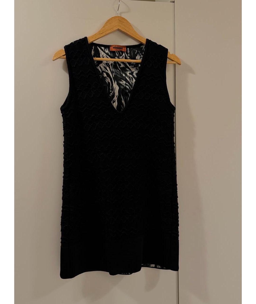 MISSONI Черное шерстяное повседневное платье, фото 4