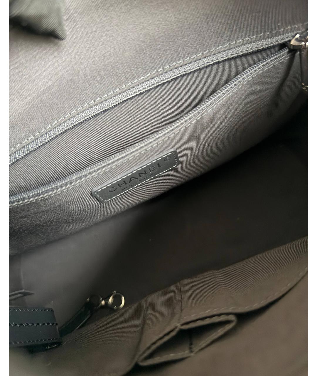 CHANEL Черная кожаная сумка через плечо, фото 7