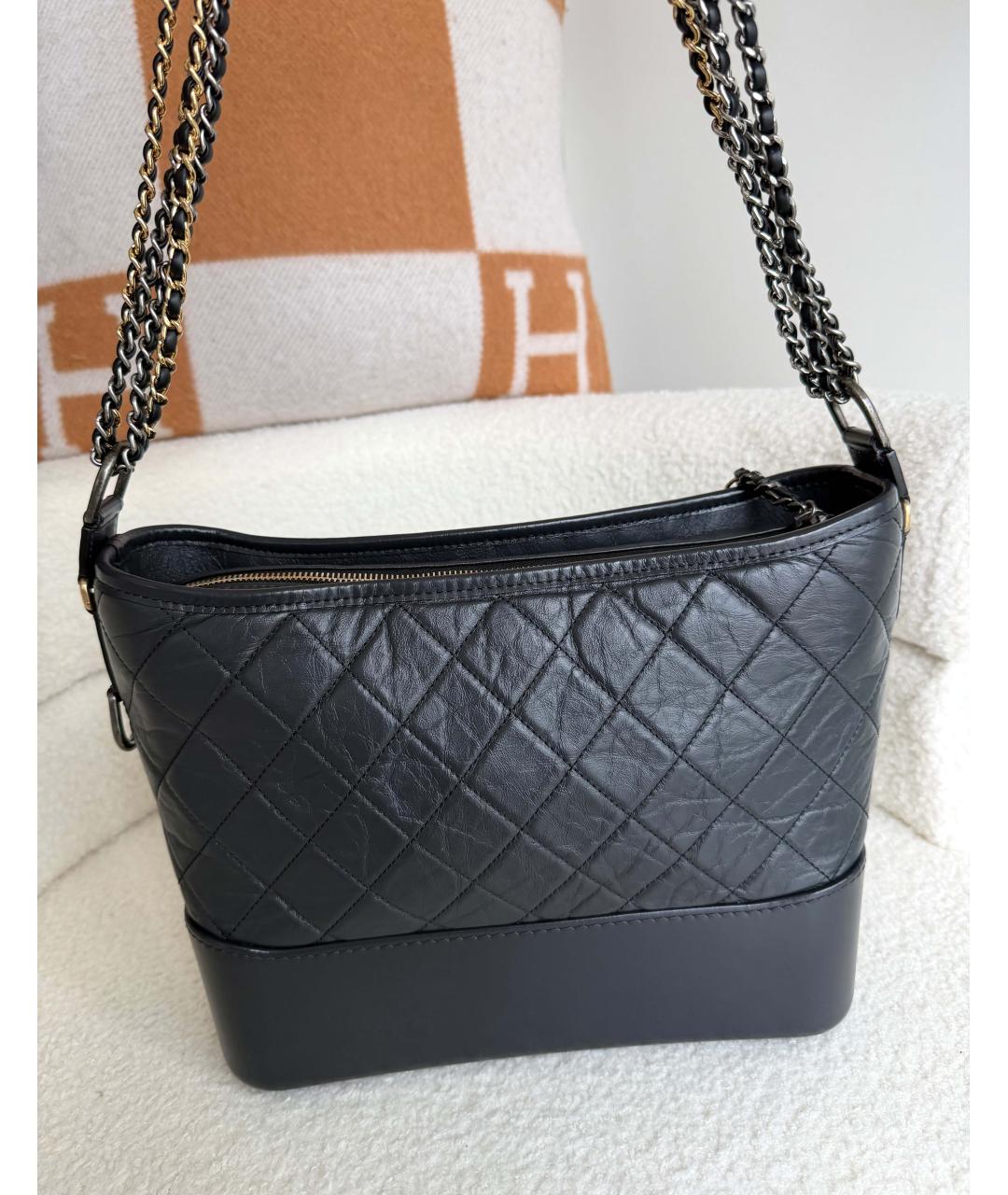 CHANEL Черная кожаная сумка через плечо, фото 3
