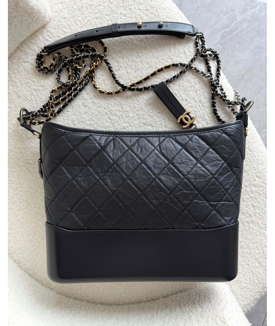 CHANEL Черная кожаная сумка через плечо, фото 2