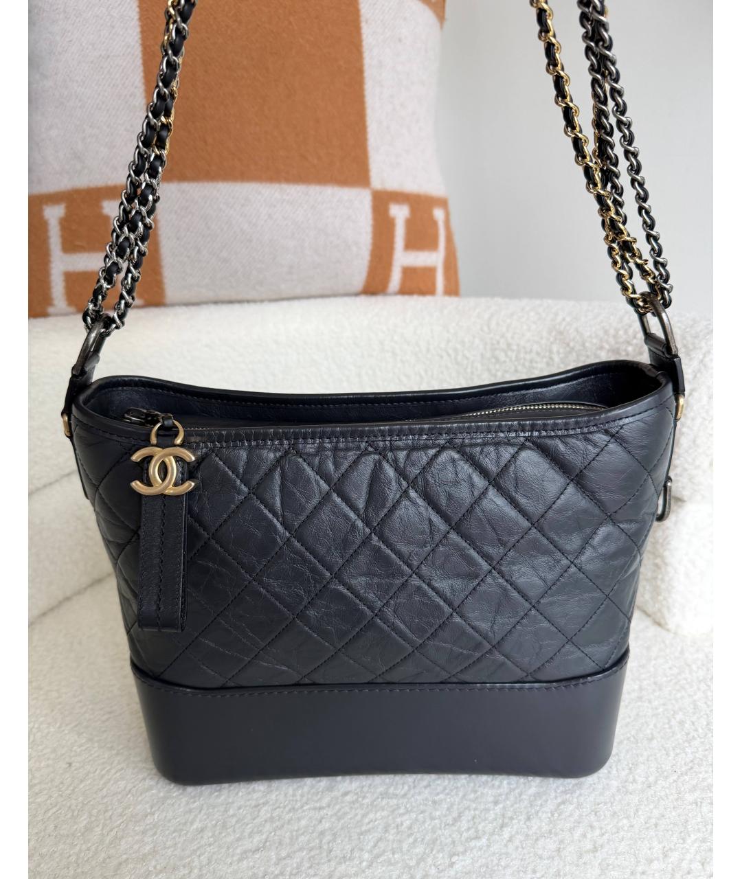 CHANEL Черная кожаная сумка через плечо, фото 10