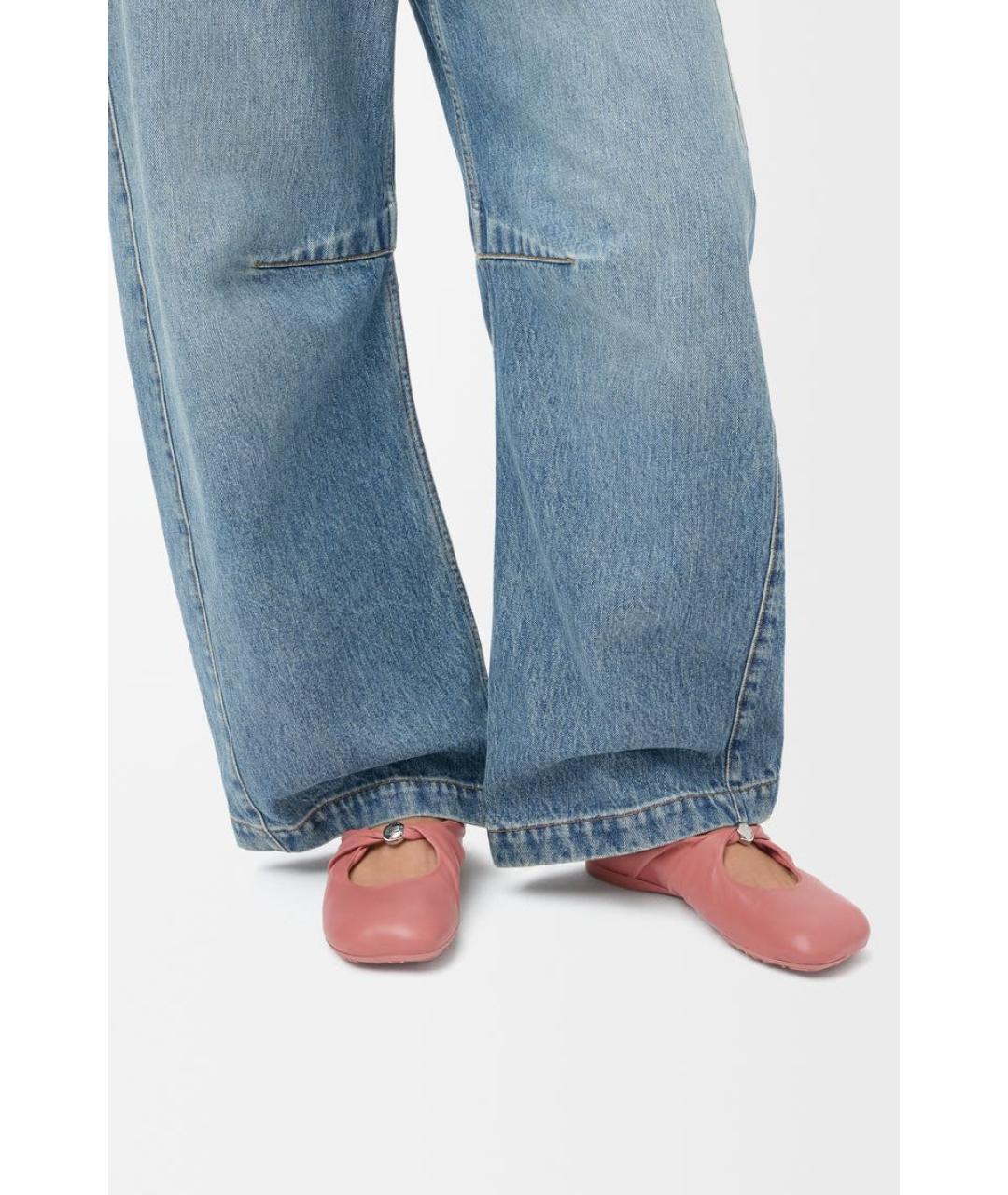 LOEWE Коралловые кожаные балетки, фото 2