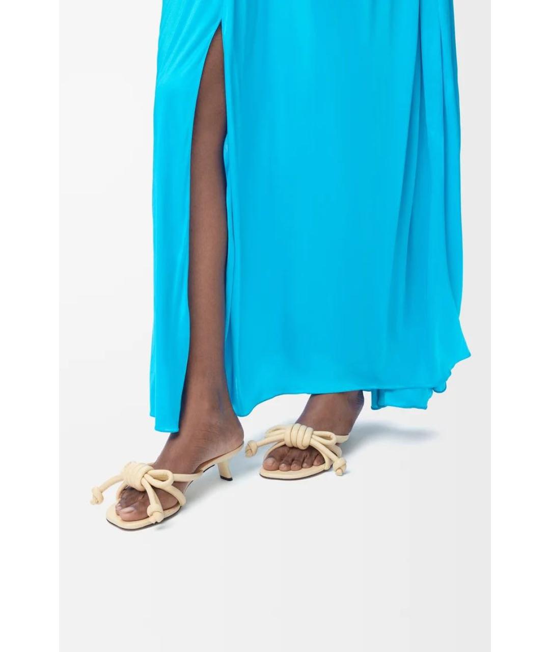 LOEWE Бежевые кожаные босоножки, фото 2