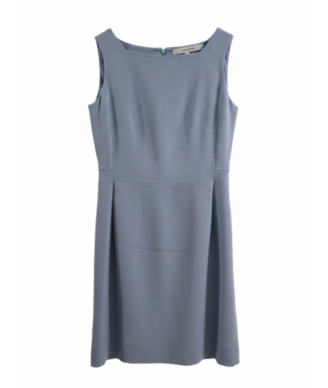 VICTORIA BECKHAM Голубое вискозное повседневное платье, фото 3