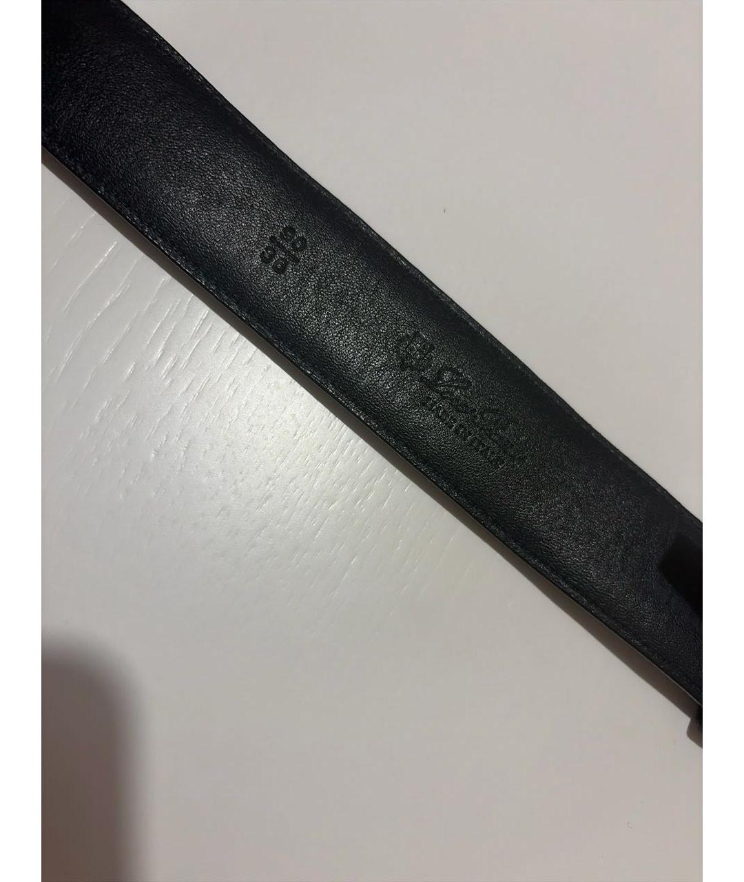 LORO PIANA Темно-синий замшевый ремень, фото 3