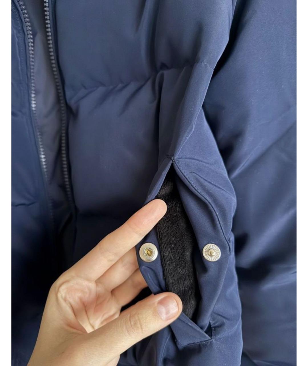 EMPORIO ARMANI Синяя полиамидовая куртка, фото 4