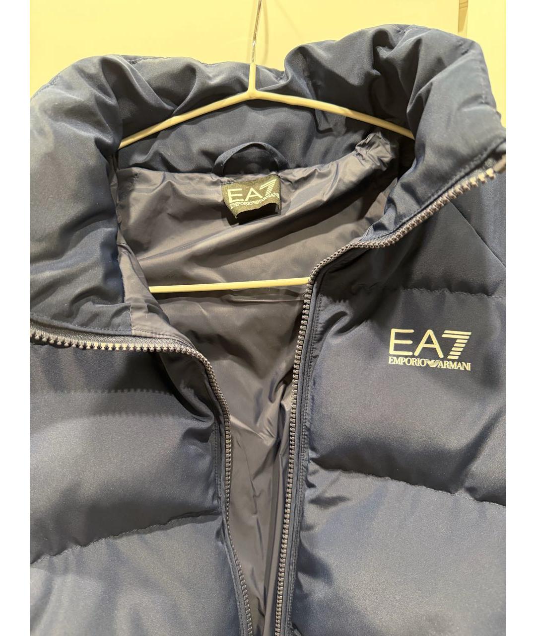 EMPORIO ARMANI Синяя полиамидовая куртка, фото 3