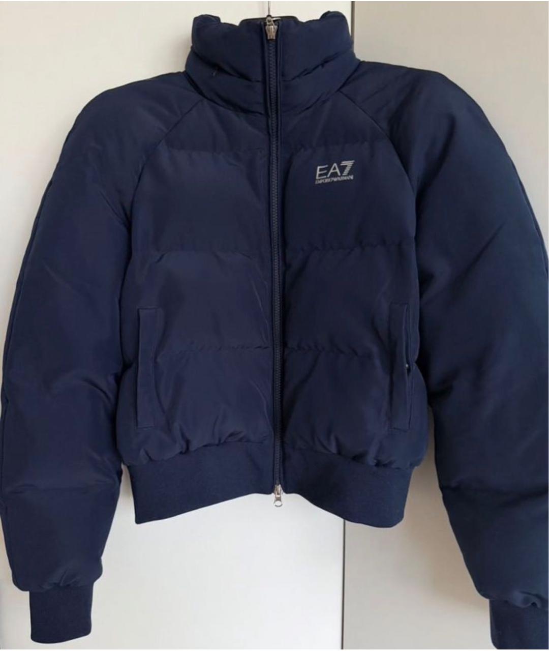 EMPORIO ARMANI Синяя полиамидовая куртка, фото 8