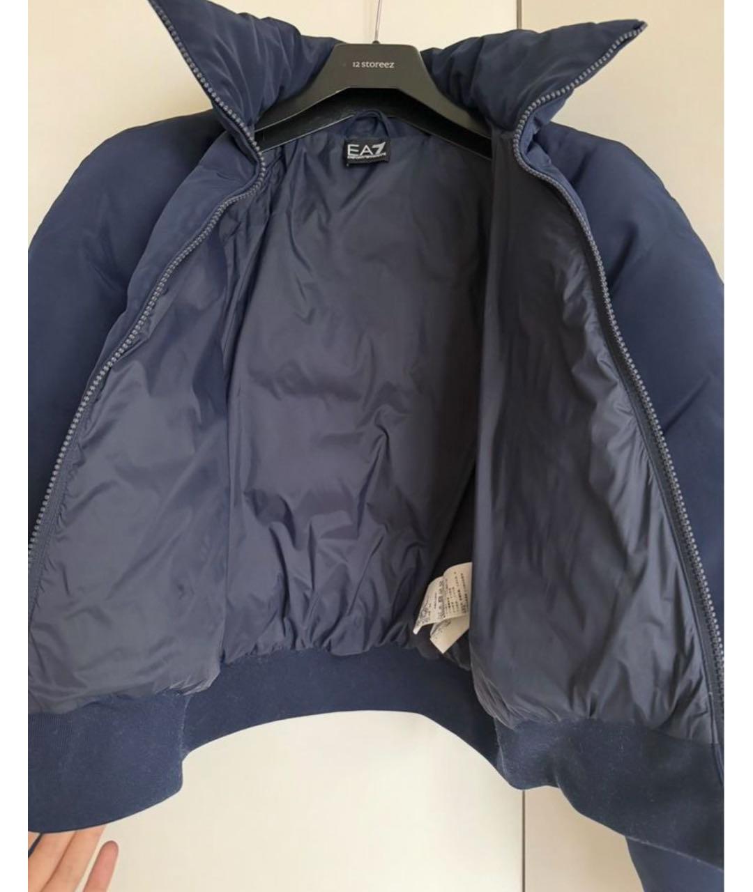 EMPORIO ARMANI Синяя полиамидовая куртка, фото 7
