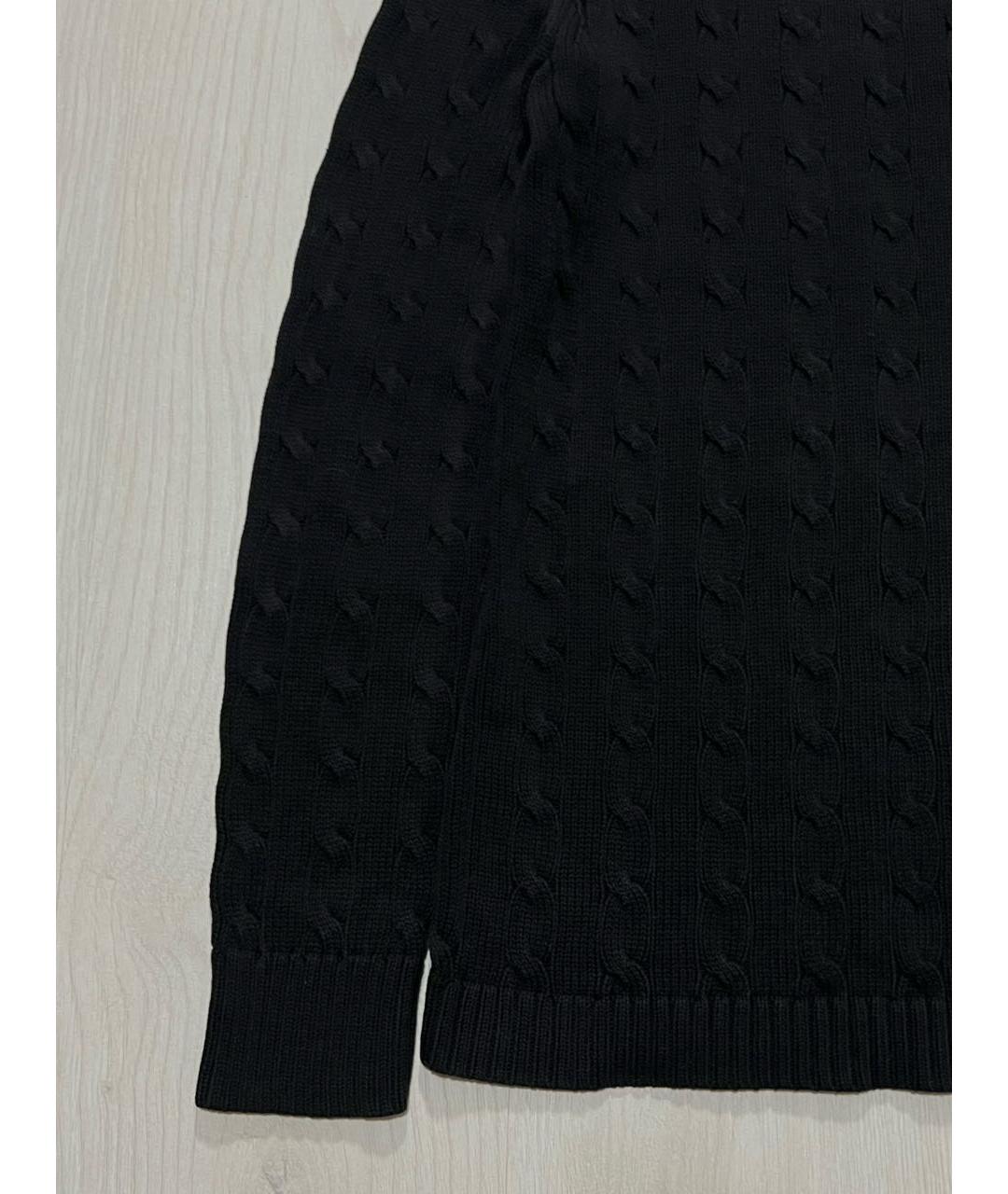 RALPH LAUREN Черный хлопковый джемпер / свитер, фото 5
