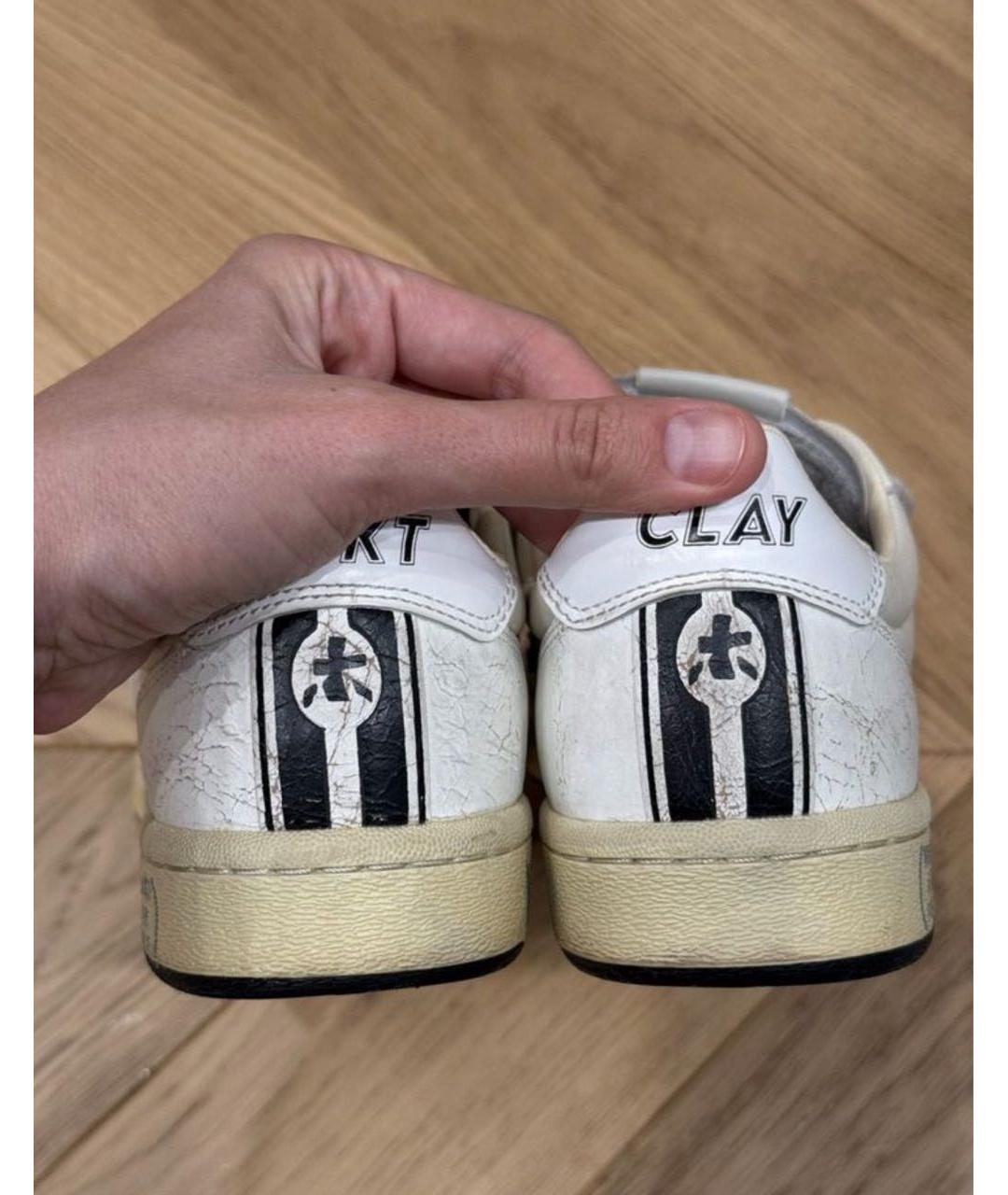 PREMIATA Белые кожаные низкие кроссовки / кеды, фото 4