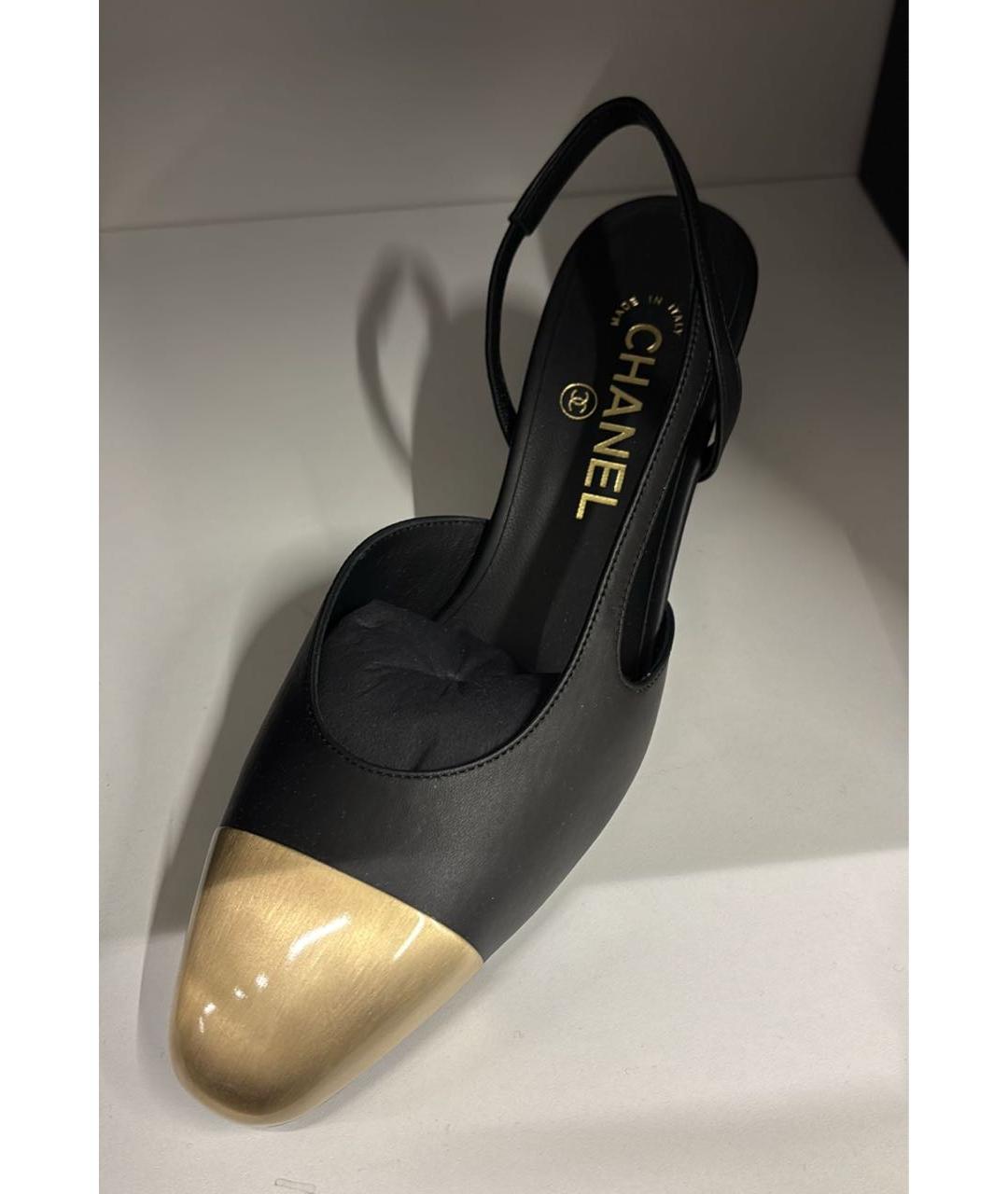 CHANEL Черные кожаные туфли, фото 1