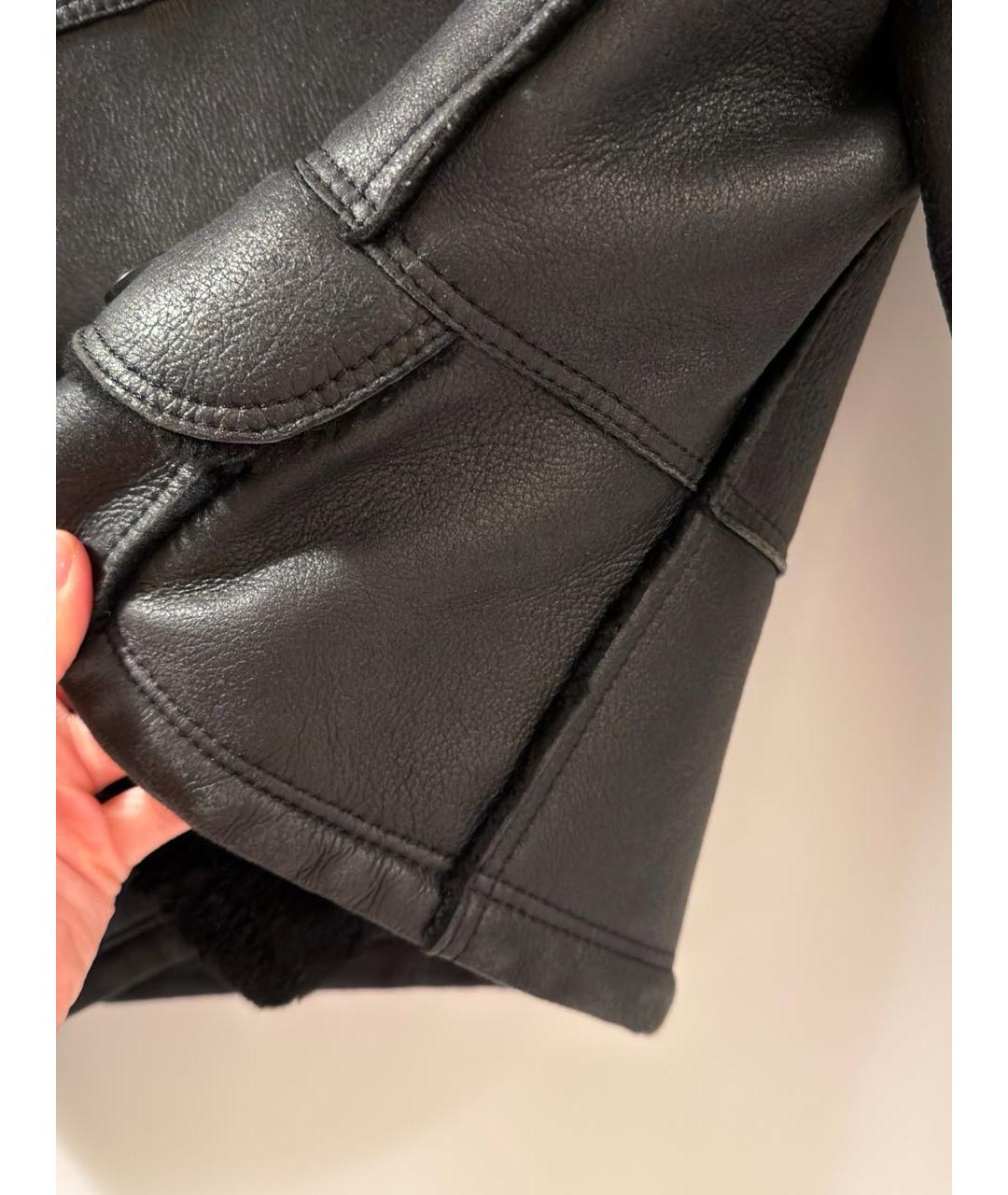 BURBERRY Черная замшевая дубленка, фото 7