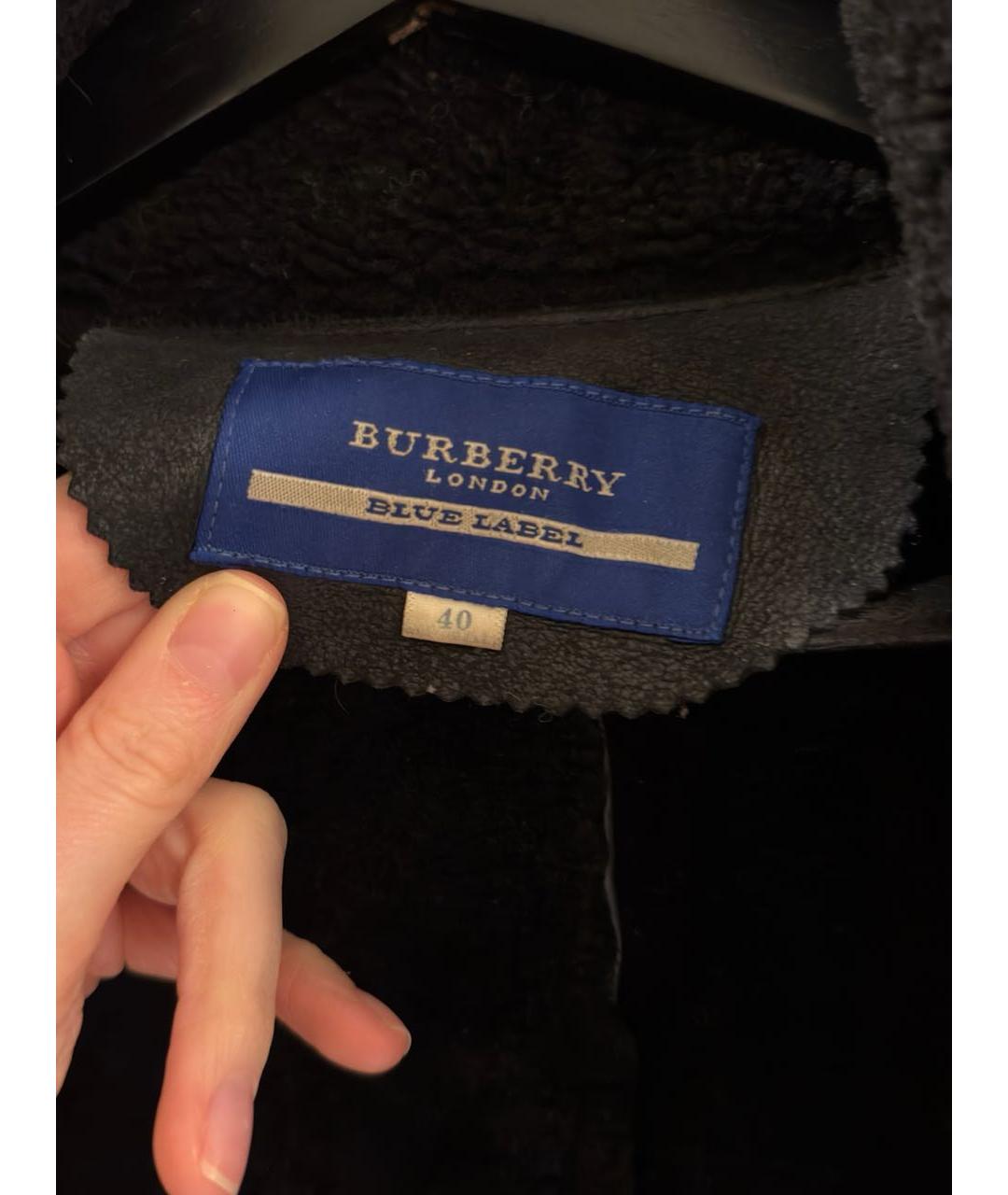 BURBERRY Черная замшевая дубленка, фото 3
